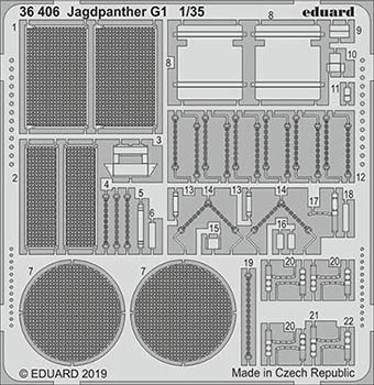 Eduard 36406 SET Jagdpanther G1 (MENG) 1:35