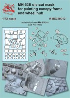 A-Squared BMS720012 Sikorsky MH-53E Sea Dragon die-cut mask for painting canopy frame and wheel hub. 1/72