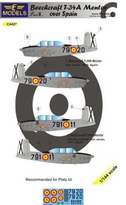 Lf Model C4427 Decals Beechcraft T-34A Mentor o.Spain Pt.2 1/144