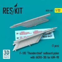 Reskit 32427 F-105 'Thunderchief' outboard pylon f. AIM-9B 1/32