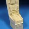 Barracuda Studios BCR48372 Messerschmitt Bf-109G-2 Though Bf-109G-10 Seat with Molded In Belts (designed to be used with Eduard kits) 1/48