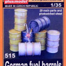 Plus model 515 1/35 German fuel barrels (20 resin parts + PE)