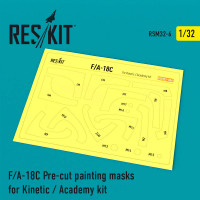 Reskit RSM32-0006 F/A-18C Pre-cut painting masks for Kinetic / Academy kit Kinetic / Academy 1/32