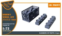 Clear Prop A72092 HMMWV wheel set 37x12,5 tires (T-MODEL) 1/72