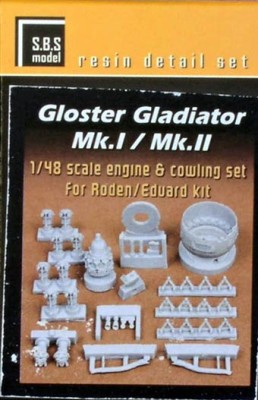 Sbs Model 48058 Gladiator Mk.I/Mk.II Engine&amp;cowl.set (RDN/ED) 1/48