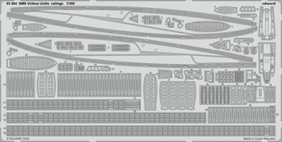 Eduard 53264 SET 1/350 SMS Viribus Unitis railings (TRUMP)