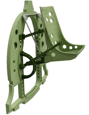 Art Scale 200-A32018 Mitsubishi A6M Zero detail set - Bulkhead with seat in TOP position 1/32