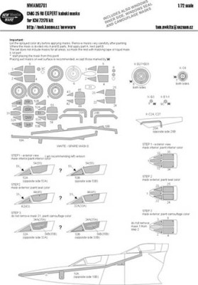 New Ware NWA-M0781 1/72 Mask MiG-25 RU EXPERT (ICM 72176)