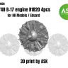 Art Scale 200-A48026 Wright R-1820 - 4 pc. engine kit for Boeing B-17 Flying Fortress 1/48