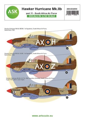 Art Scale 200-D32055 Hawker Hurricane Mk.IIb part 11 South African Air Force 1942 1/32