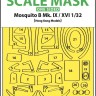 Art Scale 200-M32073 de Havilland Mosquito B Mk.IX/XVI canopy frame paint masks (outside only) 1/32