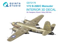 Quinta studio QD72176 B-26B Marauder (Hasegawa/Eduard/Hobby2000) 3D Декаль интерьера 1/72