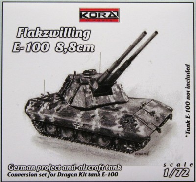 Kora Model C7213 Flakzwilling E-100 8,8cm Conv. Set (DRAG) 1/72