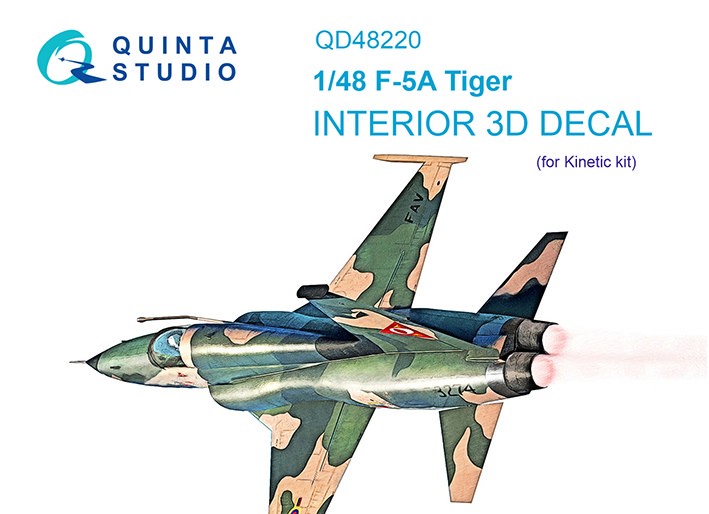 Quinta Studio QD48220 F-5A (Kinetic) 3D Декаль интерьера кабины 1/48