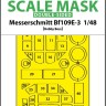Art Scale 200-M48289 Messerschmitt Bf-109E-3 wheels and canopy frame paint mask (inside and outside) 1/48