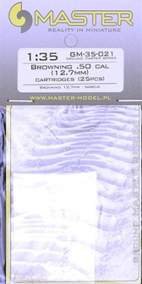 Master GM-35-021 1/35 Browning .50 cal - catridges (25 pcs.)