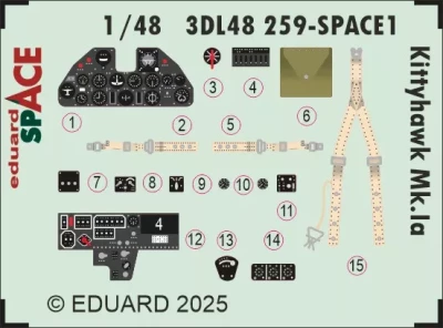 Eduard 3DL48259 Kittyhawk Mk.Ia SPACE (EDU) 1/48