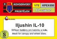 Kovozavody Prostejov EX050 Canopy & wheel mask Ilyushin IL-10 1/72