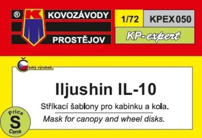 Kovozavody Prostejov EX050 Canopy &amp; wheel mask Ilyushin IL-10 1/72