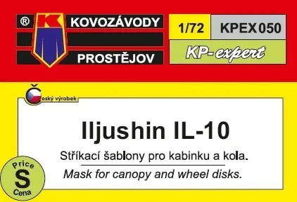 Kovozavody Prostejov EX050 Canopy & wheel mask Ilyushin IL-10 1/72