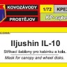 Kovozavody Prostejov EX050 Canopy & wheel mask Ilyushin IL-10 1/72