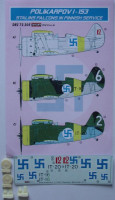 Kora Model DEC72205 Polikarpov I-153 in Finnish service декали декали 1/72
