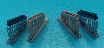 Lf Model 3D7205 Bf 109G/K exh.stacks 3D-Printed (FINEM) 1/72