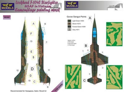 Lf Model M3260 Mask F-104C USAF in Vietnam Camoufl.painting 1/32