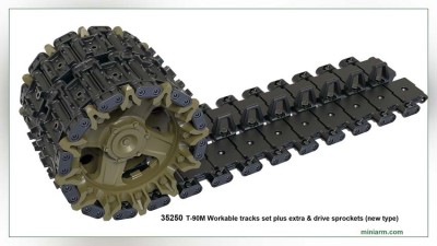 Miniarm 35250 Новые траки T-90M, Т-14 с прямыми грунтозацепами 1/35