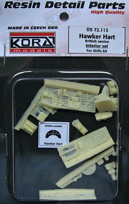 Kora Model DS72113 Hawker Hart British - Interior set (AIRFIX) 1/72