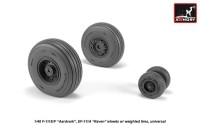 Armory ARAW48320 General-Dynamics F-111 Aardvark early type wheels with weighted tires/tyres 1/48