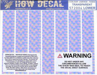 HGW 572004 Decals 4-colour LOZENGE faded transpar. LOWER 1/72