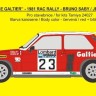 Reji Model 410 Renault 5 Turbo 1981 RAC Rallye B.Saby 1/24