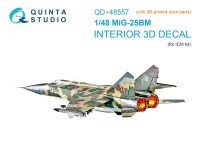 Quinta Studio QD+48557 МиГ-25БМ (ICM) (с 3D-печатными деталями) 1/48
