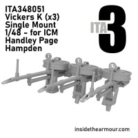 Inside the Armour ITA348051 Handley-Page Hampden B Mk.I Vickers k set A (3 x single Vickers) 1/48