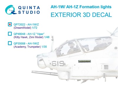 Quinta studio QP72022 Строевые Огни для AH-1W/Z (для всех моделей) 1/72