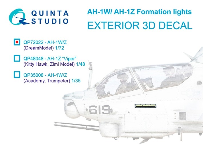 Quinta studio QP72022 Строевые Огни для AH-1W/Z (для всех моделей) 1/72