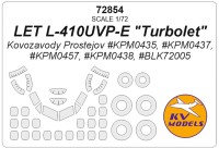 KV Models 72854 Let L-410UVP-E Turbolet (Kovozavody Prostejov #KPM0435, #KPM0437, #KPM0457, #KPM0438, #BLK72005) + маски на диски и колеса EU 1/72