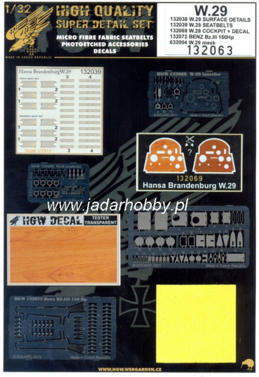 HGW 132063 W.29 SUPER DETAIL SET 1/32