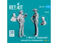 Reskit F72058 F-105 F,G 'Thunderchief' male pilots (2 pcs.) 1/72