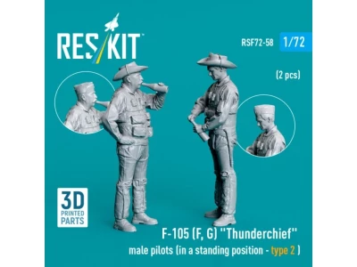 Reskit F72058 F-105 F,G 'Thunderchief' male pilots (2 pcs.) 1/72