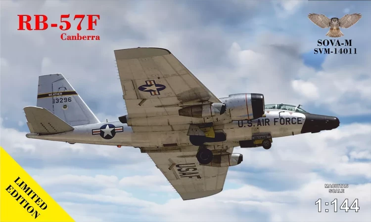 Sova Model 14011 RB-57F Canberra Weather Recon. Aircraft 1/144