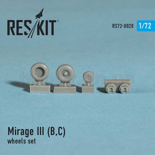 ResKit RS72-0028 Mirage III (B,C) wheels set 1/72