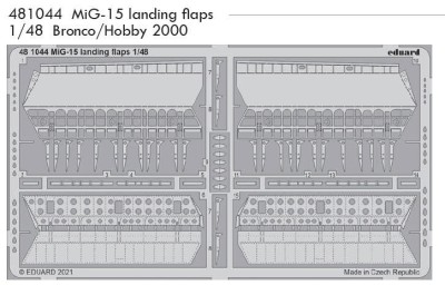Eduard 481044 MiG-15 landing flaps (BRON./H.2000) SET 1:48