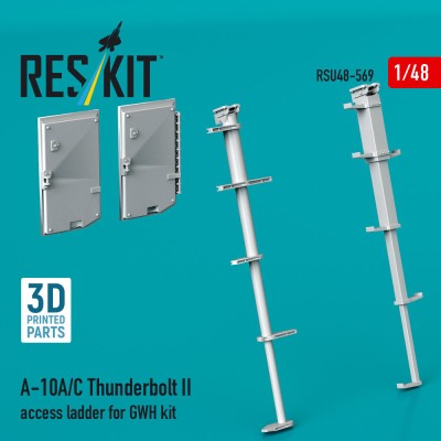 Reskit U48569 A-10A/C Thunderbolt II access ladder (GWH) 1/48