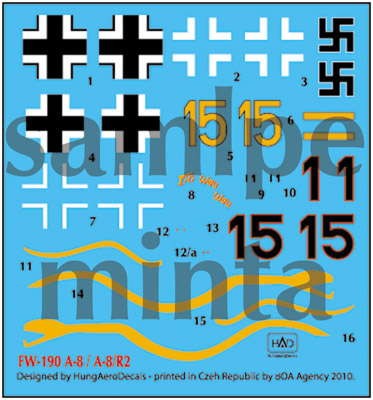 HAD 48112 Decal Fw-190 A-8 / R2 (Luftwaffe) 1/48