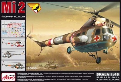 Aero-plast 90038 Вертолет Ми-2 (армейский) 1:48