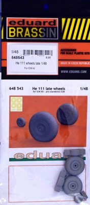 Eduard 648543 BRASSIN 1/48 He 111 wheels late (ICM)