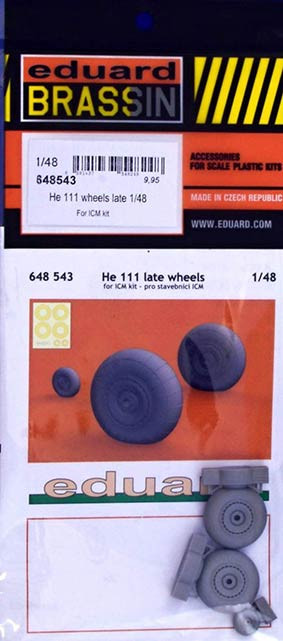 Eduard 648543 BRASSIN 1/48 He 111 wheels late (ICM)