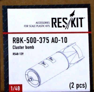 Reskit RS48-0139 RBK-500-375 AO-10 Cluster bomb (2 pcs.) 1/48